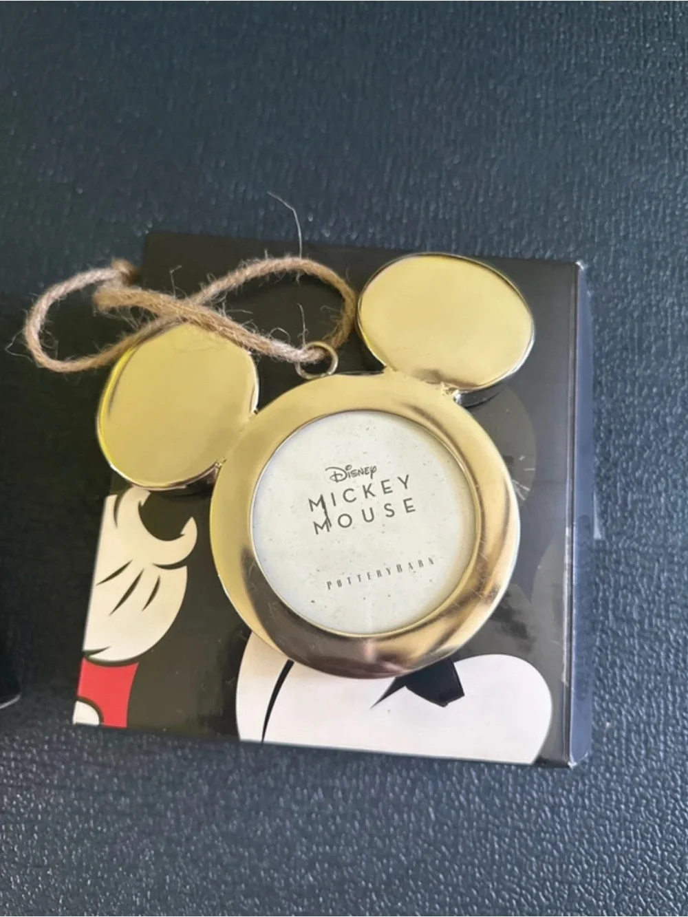 Pottery Barn Disney Mickey Mouse Silver Ornament - Set of Two